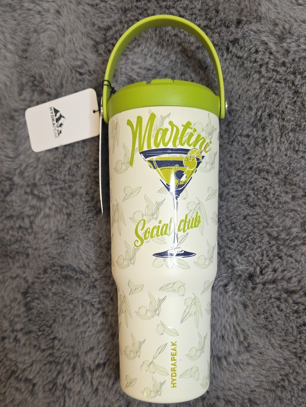 Artisan Collection Martini Social Club Lime Green Travel Tumbler Cup Drinkware